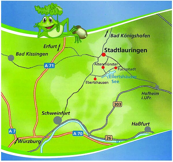 Karte mit den Anfahrtswegen
